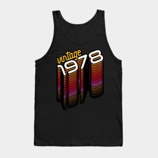 Vintage Made in 1978 ))(( Retro Birthday Year Gift Tank Top
